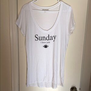 Express White 'Sunday I Love You' Tee